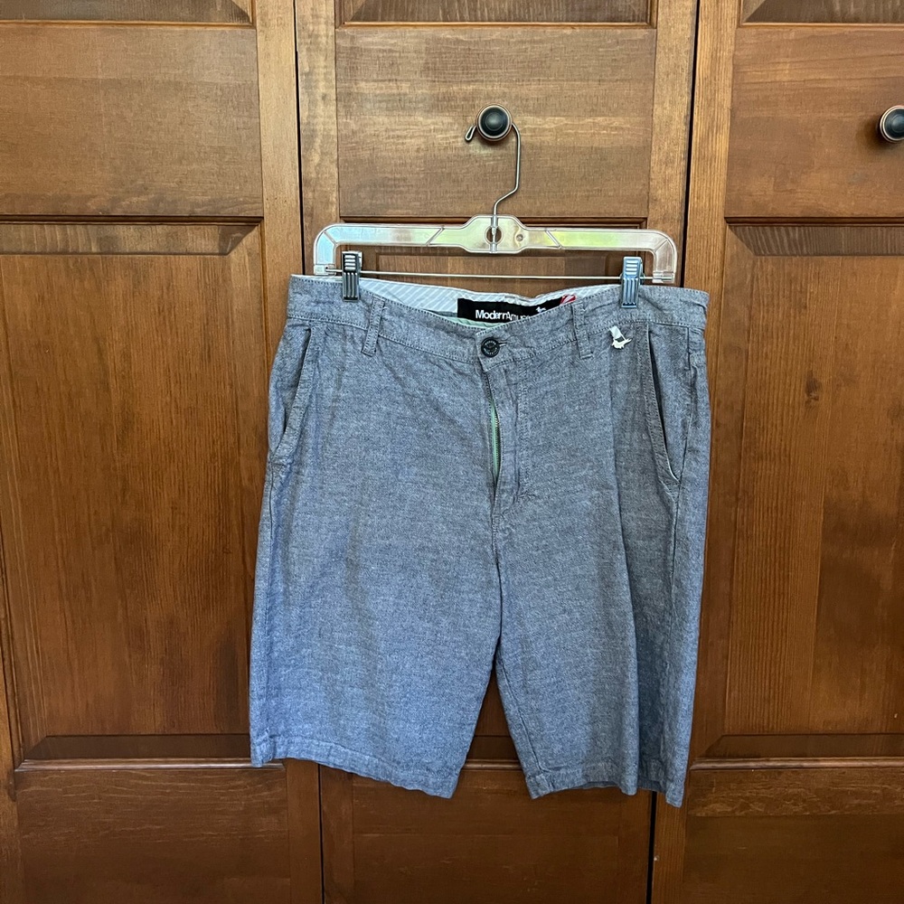 Modern Amusement Charcoal Flat Front Shorts